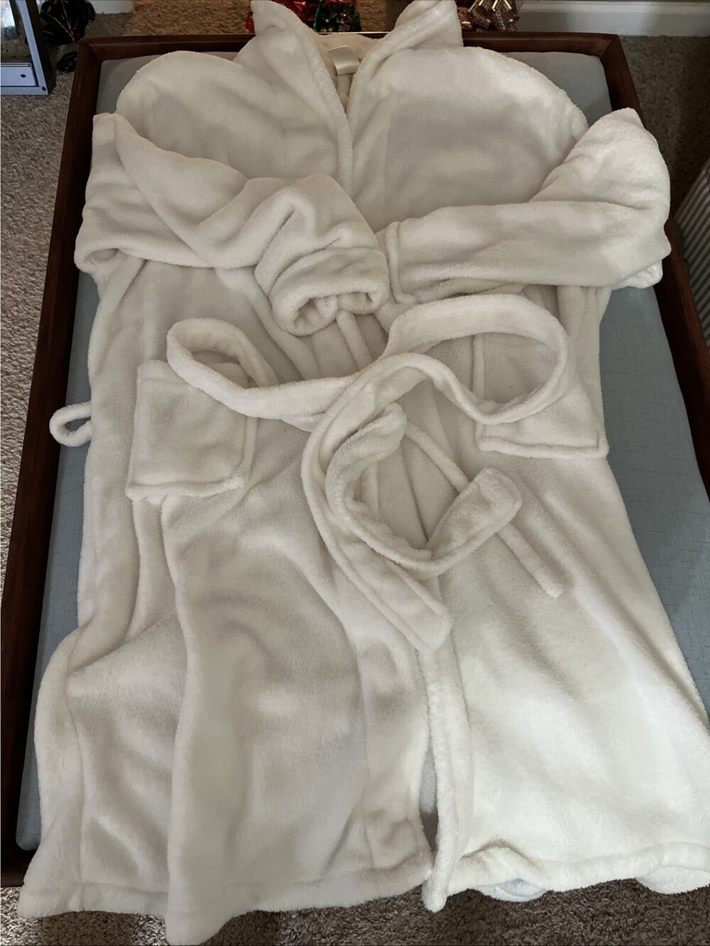 White Thick Soft Bath Robe Bathrobe Women Fleece Type 2X K&C Brand Hotel Style